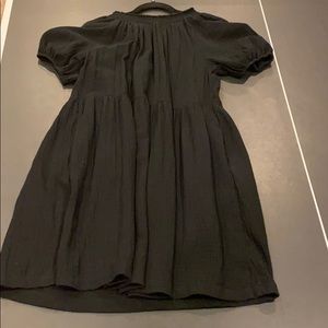 Black Baby fall dress with puff sleeves!